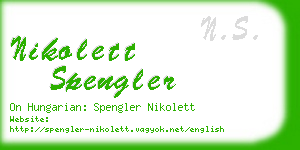 nikolett spengler business card